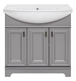 Напольная тумба под раковину Misty Лувр 85см серый